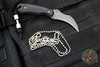 RMJ Gym Rat- Small EDC/Neck Knife- Tungsten Gray- Black G-10 Handle