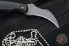 RMJ Gym Rat- Small EDC/Neck Knife- Tungsten Gray- Black G-10 Handle