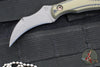 RMJ Gym Rat- Small EDC/Neck Knife- Tungsten Gray- Dirty Olive G-10 Handle