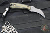 RMJ Gym Rat- Small EDC/Neck Knife- Tungsten Gray- Dirty Olive G-10 Handle