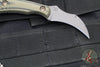 RMJ Gym Rat- Small EDC/Neck Knife- Tungsten Gray- Dirty Olive G-10 Handle