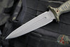 RMJ Tactical Raider Dagger Fixed Blade Combat Knife- Tungsten Finish- Dirty Olive G-10