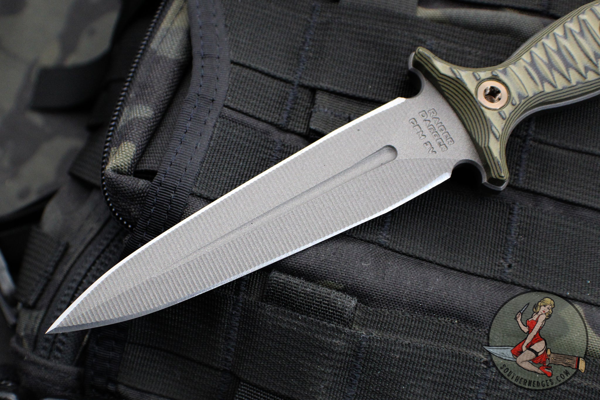 RMJ Tactical Raider Dagger Fixed Blade Combat Knife- Tungsten Finish ...