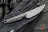 RMJ Unmei Fixed Blade Knife- Graphite Black Finished-  Black G-10 Handle