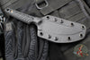 RMJ Unmei Fixed Blade Knife- Graphite Black Finished-  Black G-10 Handle