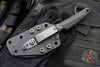 RMJ Unmei Fixed Blade Knife- Graphite Black Finished-  Black G-10 Handle
