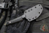 RMJ Unmei Fixed Blade Knife- Midnight Bronze Finished-  Black G-10 Handle