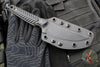 RMJ Unmei Fixed Blade Knife- Tungsten Finished-  Black G-10 Handle