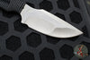 Jon Sorensen Custom Fixed Blade- Drifter- Nightmare Grind- Fume Blue Finish- Hammered Flats- Black Cord Wrapped