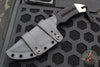 Jon Sorensen Custom Fixed Blade- Drifter- Nightmare Grind- Fume Blue Finish- Hammered Flats- Black Cord Wrapped