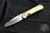 Chris Reeve Small Sebenza 31- Insingo Edge- Glass Blasted Titanium- Box Elder Wood Inlay S31-1126 in CPM MAGNACUT