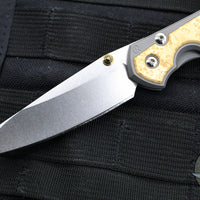 Chris Reeve Small Sebenza 31- Insingo Edge- Glass Blasted Titanium- Box Elder Wood Inlay S31-1126 in CPM MAGNACUT