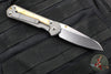 Chris Reeve Small Sebenza 31- Insingo Edge- Glass Blasted Titanium- Box Elder Wood Inlay S31-1126 in CPM MAGNACUT