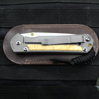 Chris Reeve Small Sebenza 31- Insingo Edge- Glass Blasted Titanium- Box Elder Wood Inlay S31-1126 in CPM MAGNACUT