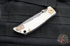 Spartan Blades- Harsey 3.25" Folder- Stonewashed Titanium- Chad Nichols Damascus Blade- Bronze HW SF10DMBZ