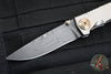 Spartan Blades- Harsey 3.25" Folder- Stonewashed Titanium- Chad Nichols Damascus Blade- Bronze HW SF10DMBZ