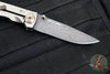 Spartan Blades- Harsey 3.25" Folder- Stonewashed Titanium- Chad Nichols Damascus Blade- Bronze HW SF10DMBZ