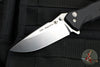 Spartan Blades Pallas Button Lock Flipper- Black Handle With Stonewash Blade SF3SW