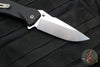 Spartan Blades Pallas Button Lock Flipper- Black Handle With Stonewash Blade SF3SW