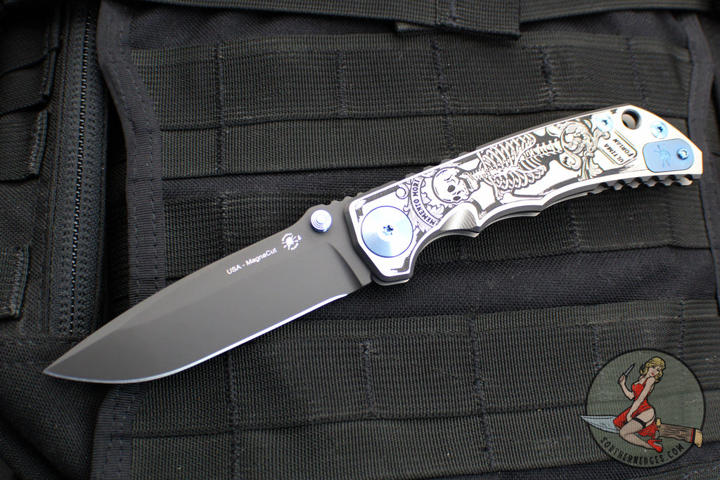 Spartan Blades- Harsey Folder- Special 2023/2024 Memento Mori- Magnacut Satin Blade SF5-Memento Mori