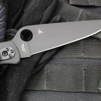 Spyderco Police Folding Knife- Black Finished Stainless Steel Handle- Black Satin Blade C07BKP