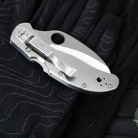 Spyderco Harpy Folding Knife- Stainless Steel Handle- Hawkbill Satin Blade C08P