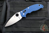 Spyderco Manix 2- Blue G-10 Handle- Satin CPM-SPY27 Steel Folder C101GPCBL2