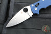 Spyderco Manix 2- Blue G-10 Handle- Satin CPM-SPY27 Steel Folder C101GPCBL2