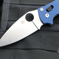 Spyderco Manix 2- Blue G-10 Handle- Satin CPM-SPY27 Steel Folder C101GPCBL2