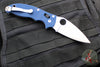 Spyderco Manix 2- Blue G-10 Handle- Satin CPM-SPY27 Steel Folder C101GPCBL2