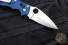 Spyderco Manix 2- Blue G-10 Handle- Satin CPM-SPY27 Steel Folder C101GPCBL2