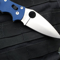 Spyderco Manix 2- Blue G-10 Handle- Satin CPM-SPY27 Steel Folder C101GPCBL2