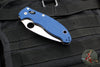 Spyderco Manix 2- Blue G-10 Handle- Satin CPM-SPY27 Steel Folder C101GPCBL2