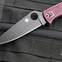 Spyderco Endura Lockback Folder- Sprint Run- Burgundy FRN Handle- Black CTS-PD#1 Steel Blade C10BGBKP