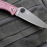 Spyderco Endura Lockback Folder- Sprint Run- Burgundy FRN Handle- Black CTS-PD#1 Steel Blade C10BGBKP