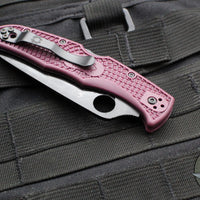 Spyderco Endura Lockback Folder- Sprint Run- Burgundy FRN Handle- Black CTS-PD#1 Steel Blade C10BGBKP