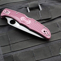 Spyderco Endura Lockback Folder- Sprint Run- Burgundy FRN Handle- Black CTS-PD#1 Steel Blade C10BGBKP