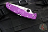Spyderco Endura Locknack Folder- Purple Handle- Satin Flat Ground Blade C10FPPR