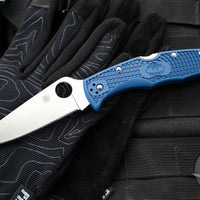 Spyderco Endura- Cobalt Blue FRN Handle- Satin SPY27 Steel Blade C10PCBL