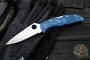 Spyderco Endura- Cobalt Blue FRN Handle- Satin SPY27 Steel Blade C10PCBL