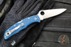 Spyderco Endura- Cobalt Blue FRN Handle- Satin SPY27 Steel Blade C10PCBL