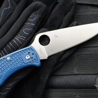 Spyderco Endura- Cobalt Blue FRN Handle- Satin SPY27 Steel Blade C10PCBL