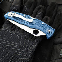 Spyderco Endura- Cobalt Blue FRN Handle- Satin SPY27 Steel Blade C10PCBL