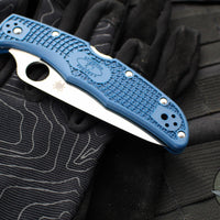 Spyderco Endura- Cobalt Blue FRN Handle- Satin SPY27 Steel Blade C10PCBL