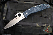 Spyderco Endura- Emerson Opener- Dark Gray Handle- Satin Plain Edge Blade C10PGYW