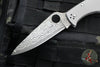 Spyderco Endura- Titanium Handles- Damascus Plain Edge Blade C10TIPD