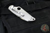Spyderco Delica- Stainless Steel Handle- VG-10 Satin Flat Ground Plain Edge Blade C11P