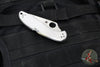 Spyderco Delica- Stainless Steel Handle- VG-10 Satin Flat Ground Plain Edge Blade C11P