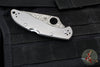 Spyderco Delica- Titanium Handle- Damascus Flat Ground Blade Lockback C11TIPD v1