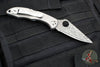 Spyderco Delica- Titanium Handle- Damascus Flat Ground Blade Lockback C11TIPD v8